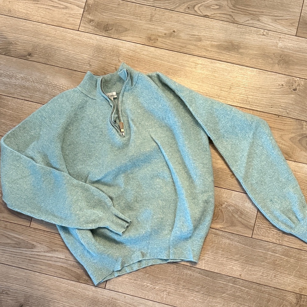 Peter Millar Aqua Quarter-Zip Pullover